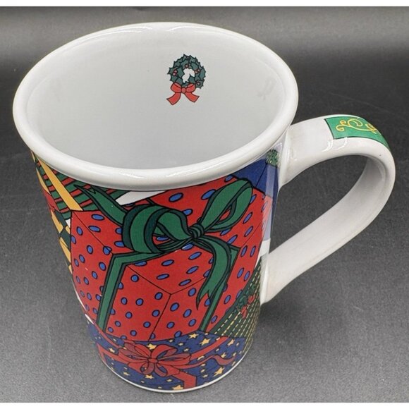 Christmas Coffee Tea Cup Holiday Mug 1995 Limited Edition Elegance Fire Works - Picture 2 of 16